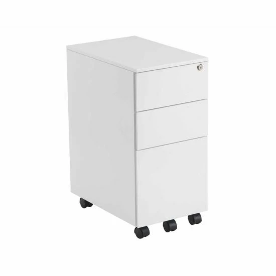 TC Office Talos Steel Slimline 3 Drawer Mobile Pedestal With Filing Drawer 11 TC Office Talos Steel Slimline 3 Drawer Mobile Pedestal With Filing Drawer - Image 9