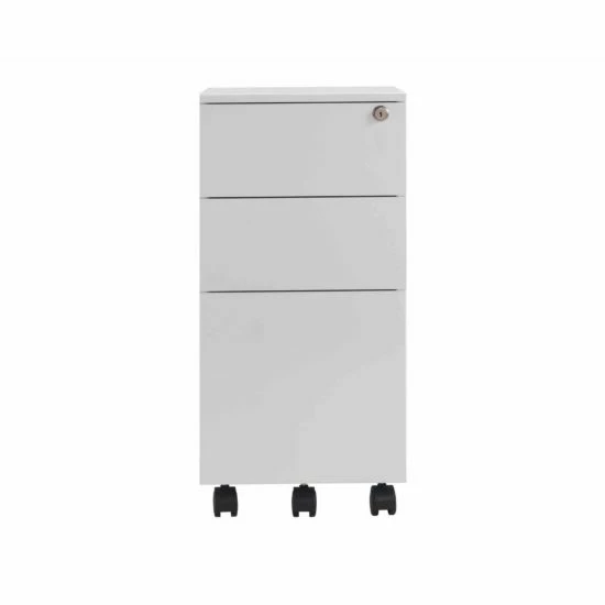 TC Office Talos Steel Slimline 3 Drawer Mobile Pedestal With Filing Drawer 12 TC Office Talos Steel Slimline 3 Drawer Mobile Pedestal With Filing Drawer - Image 10
