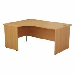 TC Office Left Hand Crescent Desk With Panel End Legs 1800 X 1200mm