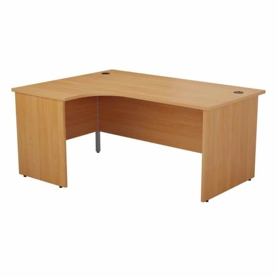 TC Office Left Hand Crescent Desk With Panel End Legs 1800 X 1200mm 3 TC Office Left Hand Crescent Desk With Panel End Legs 1800 X 1200mm
