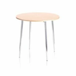 TC Office Ellipse Circular Table With Chrome Legs 800mm