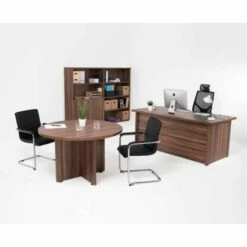 TC Office Pavia Leather Meeting Chair With Padded Arms