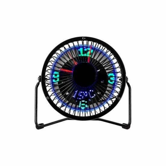 Desktop USB LED Clock Fan 4 Desktop USB LED Clock Fan - Image 2