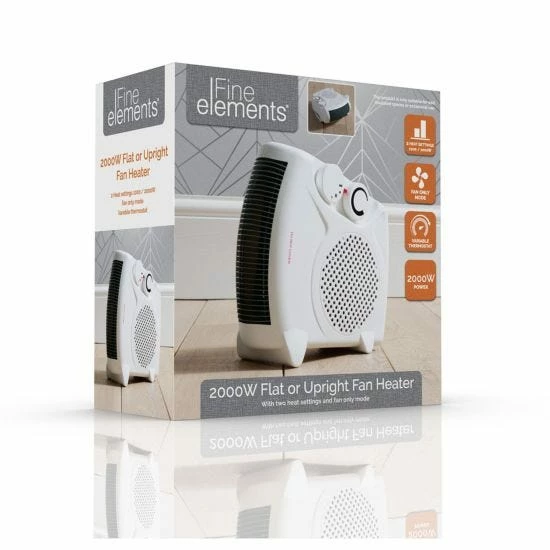 Fine Elements 2000W Flat Upright Fan Heater 4 Fine Elements 2000W Flat Upright Fan Heater - Image 2