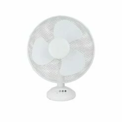 Status 12 Inch White Desk Fan With 3 Speed Setting
