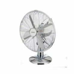 Status 12 Inch Chrome Oscillating Desk Fan