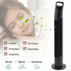 78.5cm Oscillation Tower Fan In Black -office furniture shop 1223060008 3