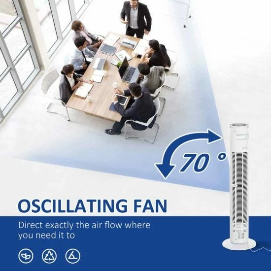 30 Inch LED Tower Fan In White 8 30 Inch LED Tower Fan In White - Image 6