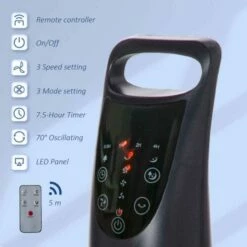 LED 36 Inch Tower Fan In Black 17 LED 36 Inch Tower Fan In Black -office furniture shop 1223060012 3