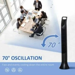 LED 36 Inch Tower Fan In Black 14 LED 36 Inch Tower Fan In Black -office furniture shop 1223060012 5