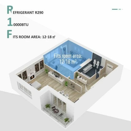 10000 BTU Portable Air Conditioner In White And Gold 6 10000 BTU Portable Air Conditioner In White And Gold - Image 4