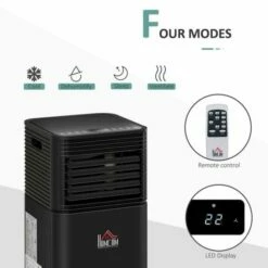 8000 BTU Portable Air Conditioner In Black -office furniture shop 1223070016 3