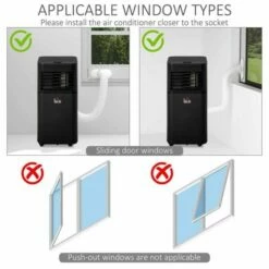 8000 BTU Portable Air Conditioner In Black -office furniture shop 1223070016 4