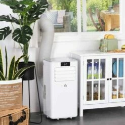 8000 BTU Portable Air Conditioner In White -office furniture shop 1223070018 1