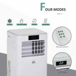 8000 BTU Portable Air Conditioner In White -office furniture shop 1223070018 3