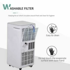 8000 BTU Portable Air Conditioner In White -office furniture shop 1223070018 6