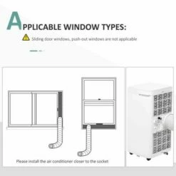 8000 BTU Portable Air Conditioner In White -office furniture shop 1223070018 7