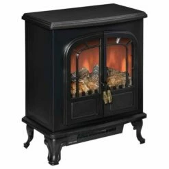 Freestanding Electric Fireplace Stove With LED Fire Flame Effect
