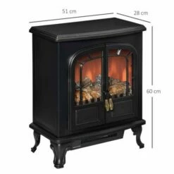 Freestanding Electric Fireplace Stove With LED Fire Flame Effect -office furniture shop 1223090227 3