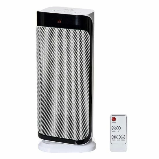 HOMCOM Oscillating Ceramic Space Heater With Remote Control 3 HOMCOM Oscillating Ceramic Space Heater With Remote Control