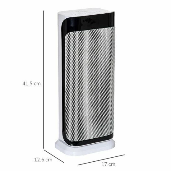 HOMCOM Oscillating Ceramic Space Heater With Remote Control 5 HOMCOM Oscillating Ceramic Space Heater With Remote Control - Image 3