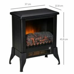 HOMCOM Electric Fireplace Stove With Flame Effect 13 HOMCOM Electric Fireplace Stove With Flame Effect -office furniture shop 1223090299 3
