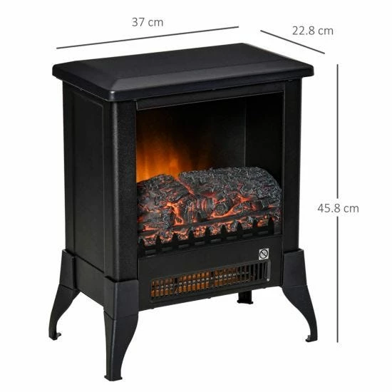 HOMCOM Electric Fireplace Stove With Flame Effect 5 HOMCOM Electric Fireplace Stove With Flame Effect - Image 3