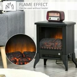 HOMCOM Electric Fireplace Stove With Flame Effect 14 HOMCOM Electric Fireplace Stove With Flame Effect -office furniture shop 1223090299 4