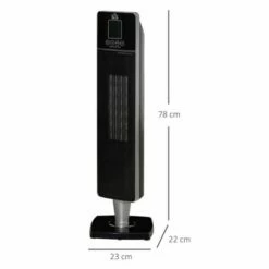 HOMCOM Ceramic Tower Heater With Remote Control And Oscillation In Black 13 HOMCOM Ceramic Tower Heater With Remote Control And Oscillation In Black -office furniture shop 1223090304 3