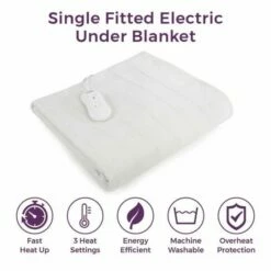 Carmen Single Fitted Electric Under Blanket 193cm X 91cm
