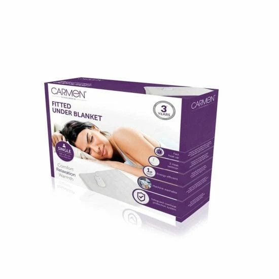Carmen Single Fitted Electric Under Blanket 193cm X 91cm 4 Carmen Single Fitted Electric Under Blanket 193cm X 91cm - Image 2