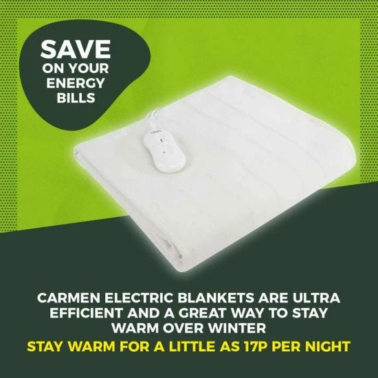 Carmen Single Fitted Electric Under Blanket 193cm X 91cm 6 Carmen Single Fitted Electric Under Blanket 193cm X 91cm - Image 4