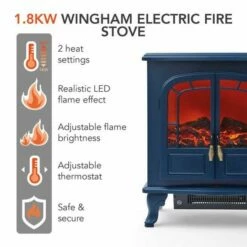 Warmlite Wingham 2KW Double Door Electric Fireplace Heater -office furniture shop 1223091016 2