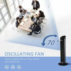 Homcom 30 Inch Oscillating Tower Fan -office furniture shop 1223100031 5