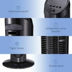 Homcom 30 Inch Oscillating Tower Fan -office furniture shop 1223100031 6