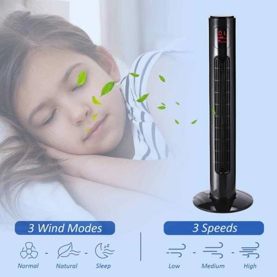 Homcom 38 Inch Oscillating Tower Fan 8 Homcom 38 Inch Oscillating Tower Fan - Image 6