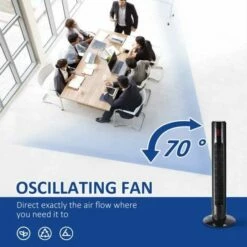 Homcom 38 Inch Oscillating Tower Fan 18 Homcom 38 Inch Oscillating Tower Fan -office furniture shop 1223100033 6