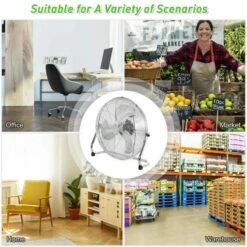 Homcom 100W Metal Fan -office furniture shop 1223100037 7