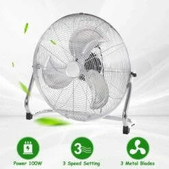 Homcom 100W Metal Fan -office furniture shop 1223100037 8
