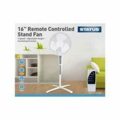 Status Pedestal Fan With Remote Control 16 Inch