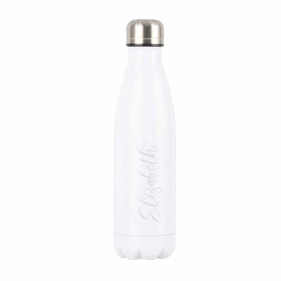 Ryman Personalised White Water Bottle With Grey Signature Style Font 4 Ryman Personalised White Water Bottle With Grey Signature Style Font - Image 2