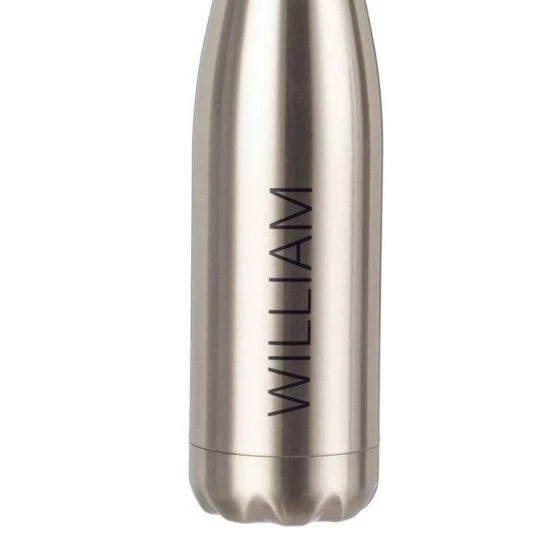Ryman Personalised Stainless Steel Water Bottle With Black Modern Style Font 4 Ryman Personalised Stainless Steel Water Bottle With Black Modern Style Font - Image 2