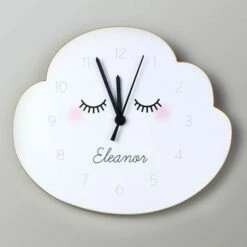 Personalised Eyelash Cloud Shape Wooden Clock -office furniture shop 2700040165 4