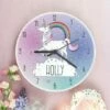 Personalised Unicorn Wooden Clock -office furniture shop 2700040168 1