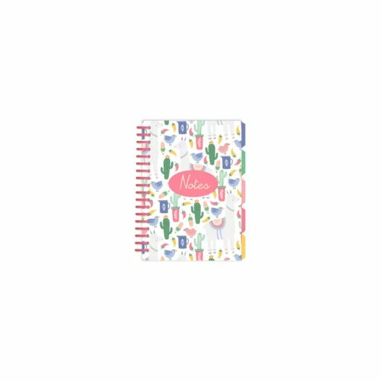A5 Llama Adventures Wiro Notebook With Dividers 3 A5 Llama Adventures Wiro Notebook With Dividers