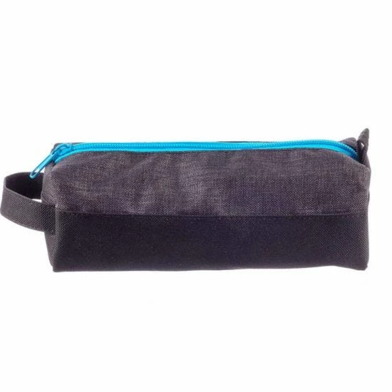 Split Panel Black With Blue Zip Pencil Case 3 Split Panel Black With Blue Zip Pencil Case