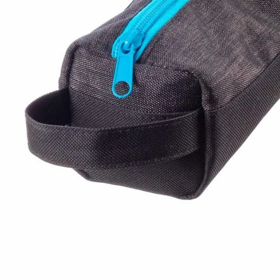 Split Panel Black With Blue Zip Pencil Case 4 Split Panel Black With Blue Zip Pencil Case - Image 2