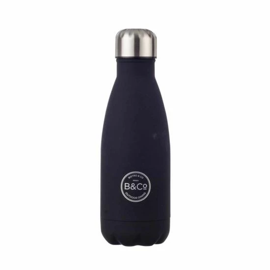 B And Co Hamelin Rubberised Stainless Steel Bottle 350ml 3 B And Co Hamelin Rubberised Stainless Steel Bottle 350ml