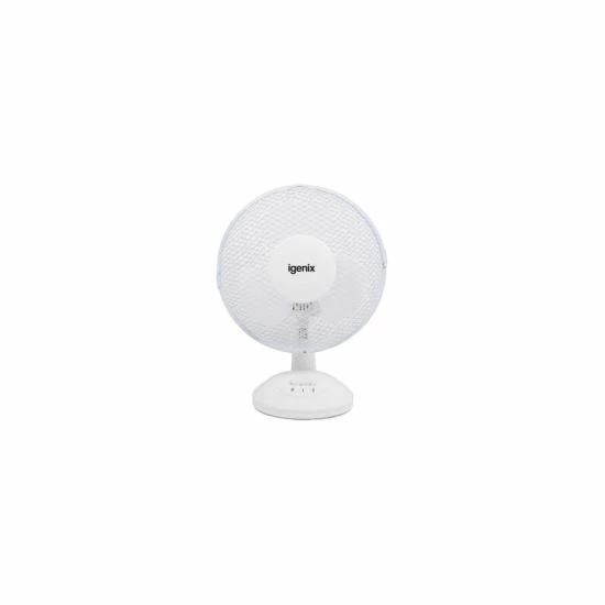Igenix 9 Inch Desk Fan In White 3 Igenix 9 Inch Desk Fan In White