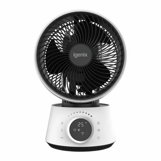 Igenix 9 Inch Digital Air Circulator Fan In White 3 Igenix 9 Inch Digital Air Circulator Fan In White